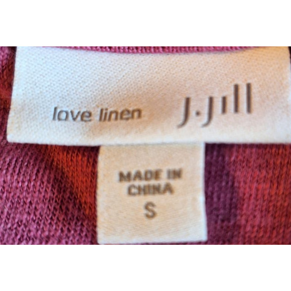 J. Jill Love Linen Women Small Magenta Pink Wide Strap 100% Linen Tank Top - Picture 4 of 6